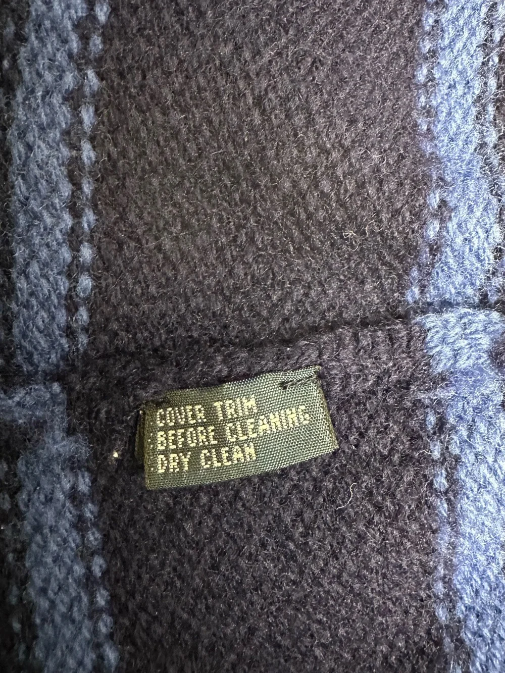 Polo Ralph Lauren | 100% Lambswool Quarter Zip Sweater Blue Striped | Size Large